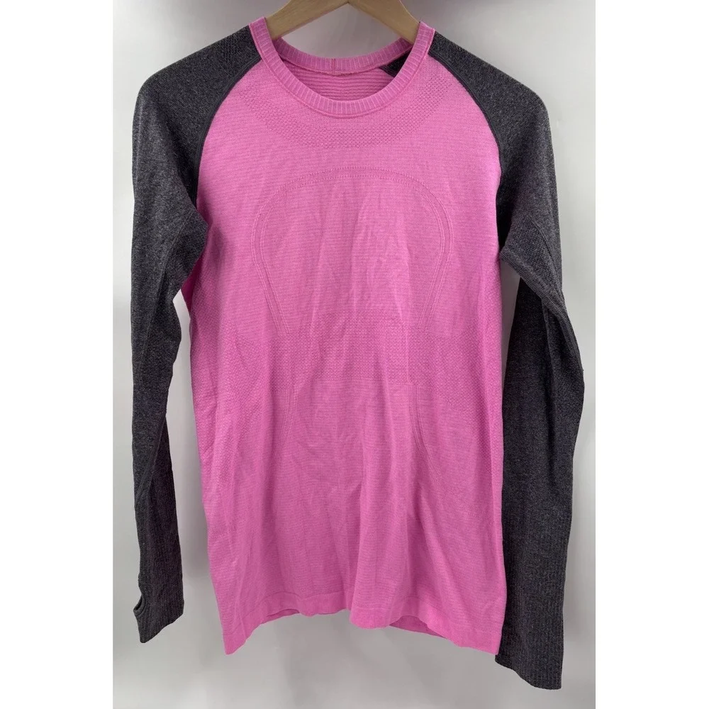 Lululemon‎ Women's S Pink Long Sleeve Polyester Athletic Shirt